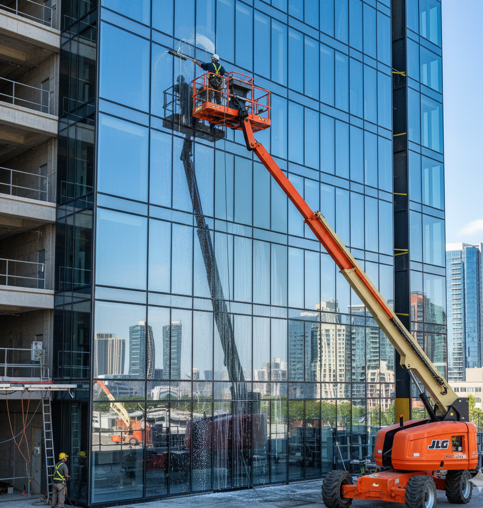 Boom lift working at height in Hyderabad